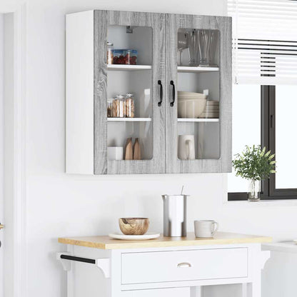 Kitchen Wall Cabinet 2 pcs Grey Sonoma 40 x 31 x 80 cm