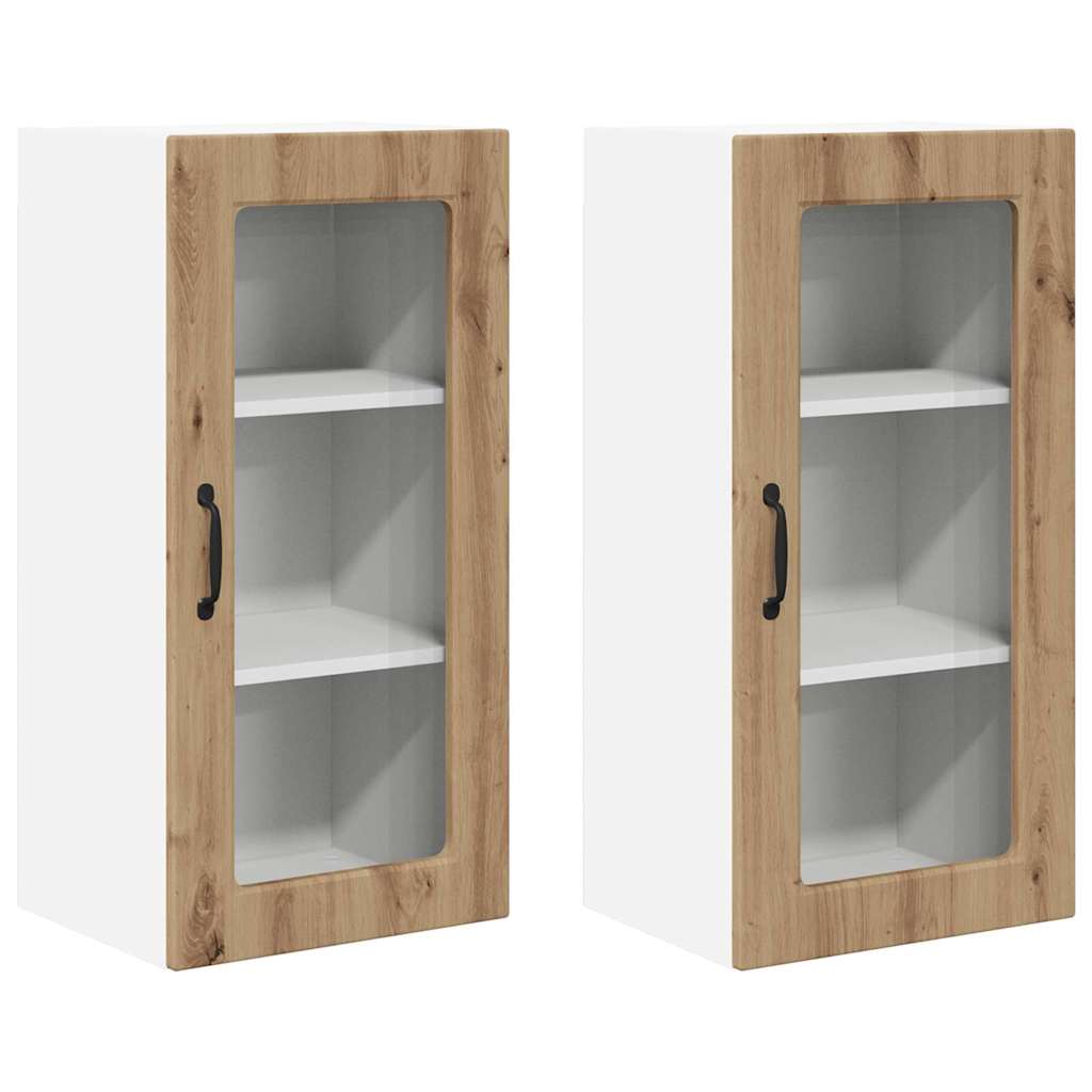 Kitchen Wall Cabinet 2 pcs Artisan Oak 40 x 31 x 80 cm