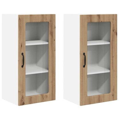 Kitchen Wall Cabinet 2 pcs Artisan Oak 40 x 31 x 80 cm
