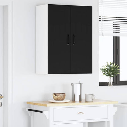 Kitchen Wall Cabinet with Shelf 2 pcs Black 30 x 31 x 80 cm