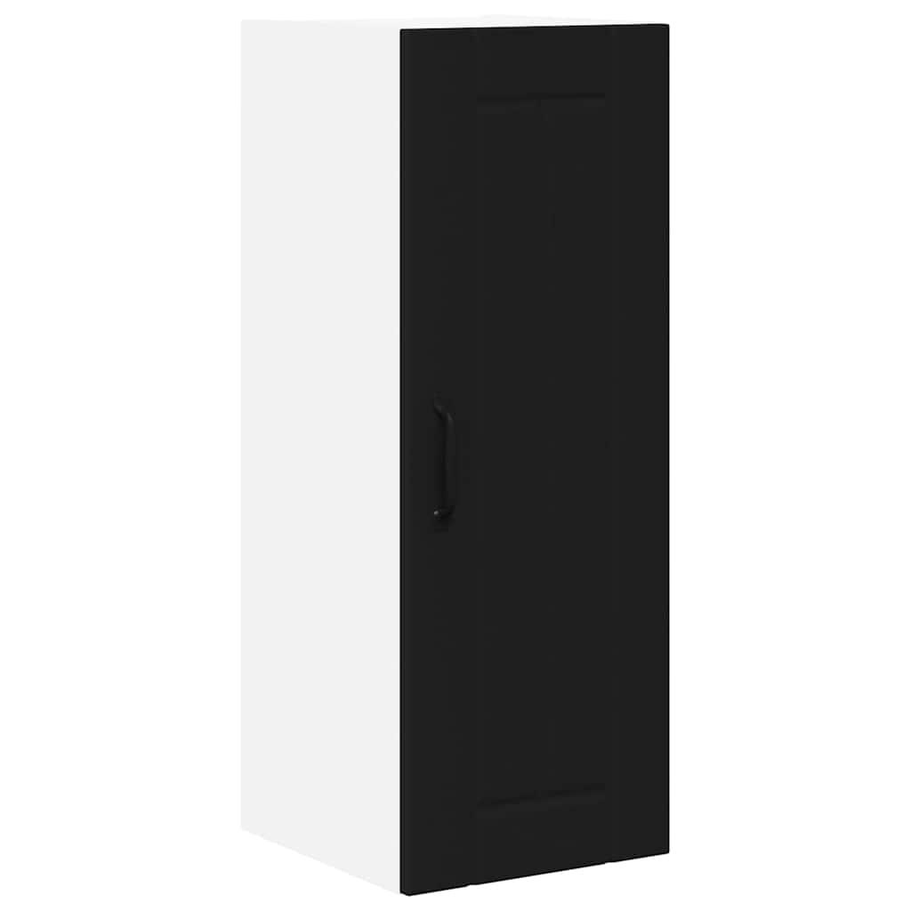 Kitchen Wall Cabinet with Shelf 2 pcs Black 30 x 31 x 80 cm