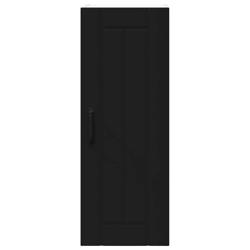 Kitchen Wall Cabinet with Shelf 2 pcs Black 30 x 31 x 80 cm