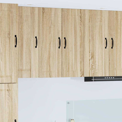 Kitchen Wall Cabinet with Door 2 pcs Sonoma Oak 30 x 31 x 80 cm