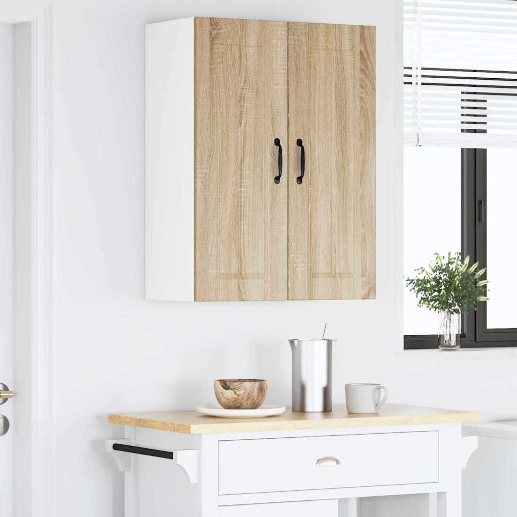 Kitchen Wall Cabinet with Door 2 pcs Sonoma Oak 30 x 31 x 80 cm