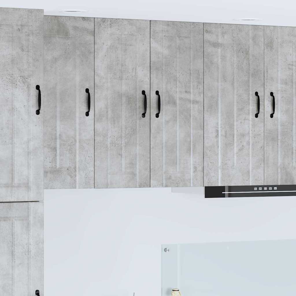 Kitchen Wall Cabinet with Shelf Concrete Grey 30 x 31 x 80 cm