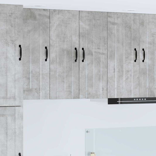 Kitchen Wall Cabinet with Shelf Concrete Grey 30 x 31 x 80 cm