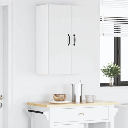 Kitchen Wall Cabinet with Door High Gloss White 30 x 31 x 80 cm