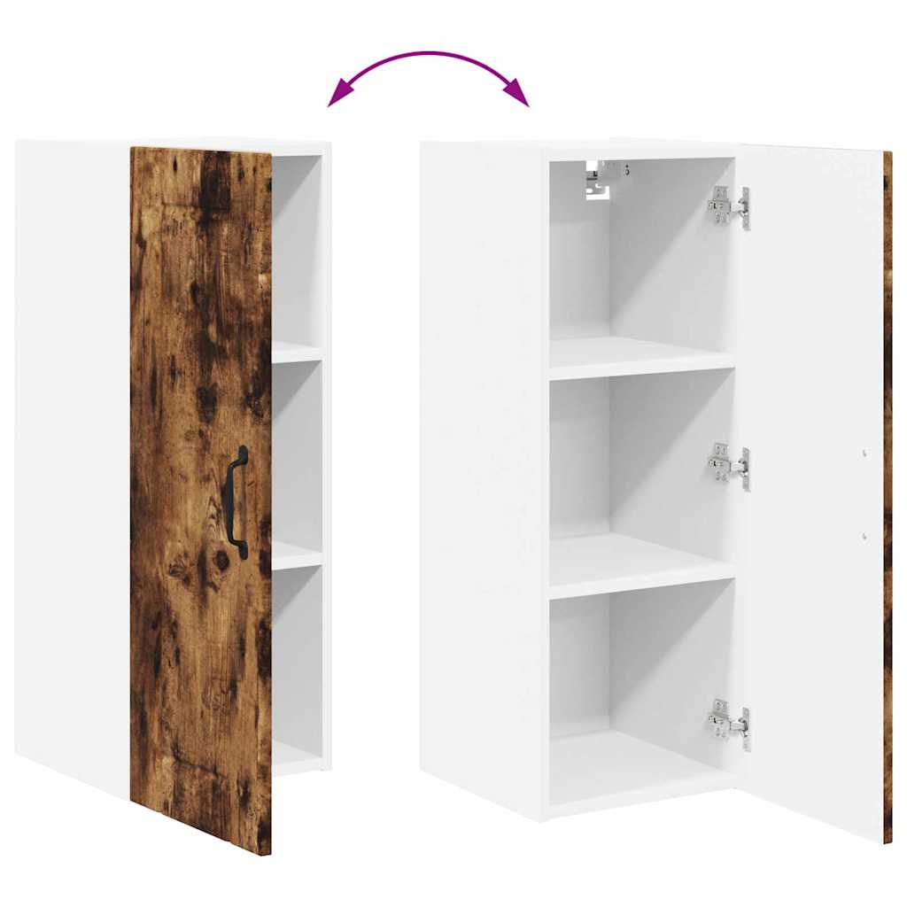 Kitchen Wall Cabinet Smoked Oak 30 x 31 x 80 cm Engineered Wood