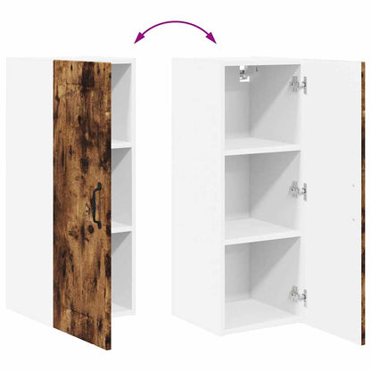 Kitchen Wall Cabinet Smoked Oak 30 x 31 x 80 cm Engineered Wood