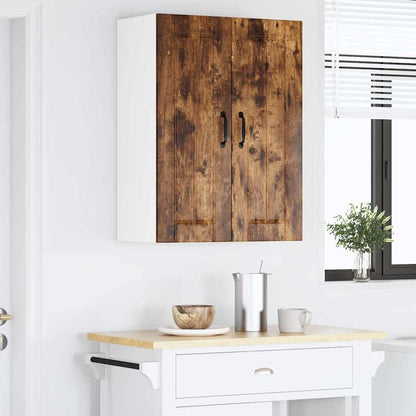 Kitchen Wall Cabinet with Door 2 pcs Smoked Oak 30 x 31 x 80 cm