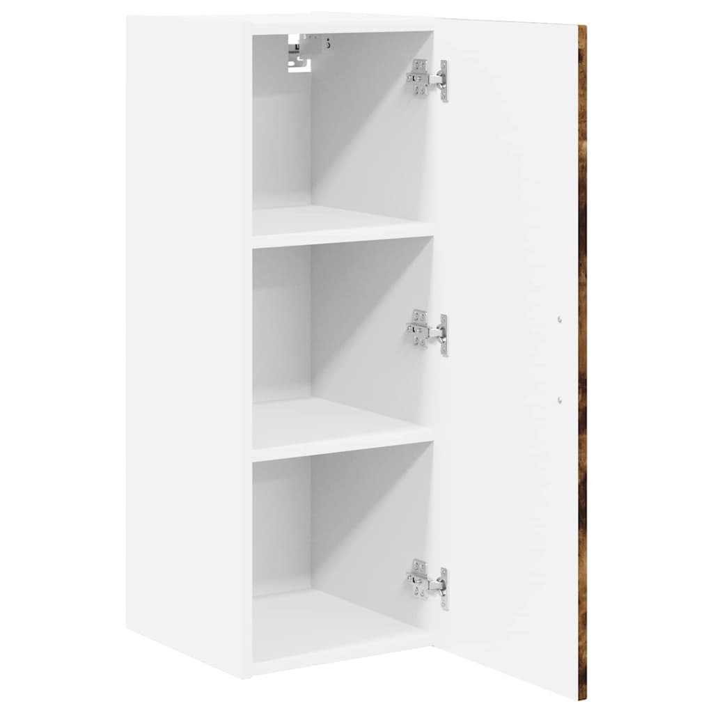 Kitchen Wall Cabinet with Door 2 pcs Smoked Oak 30 x 31 x 80 cm