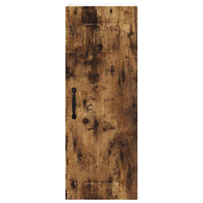Kitchen Wall Cabinet with Door 2 pcs Smoked Oak 30 x 31 x 80 cm