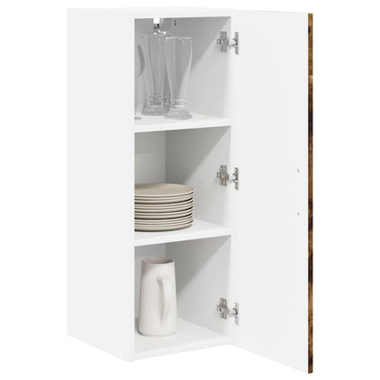 Kitchen Wall Cabinet with Door 2 pcs Smoked Oak 30 x 31 x 80 cm