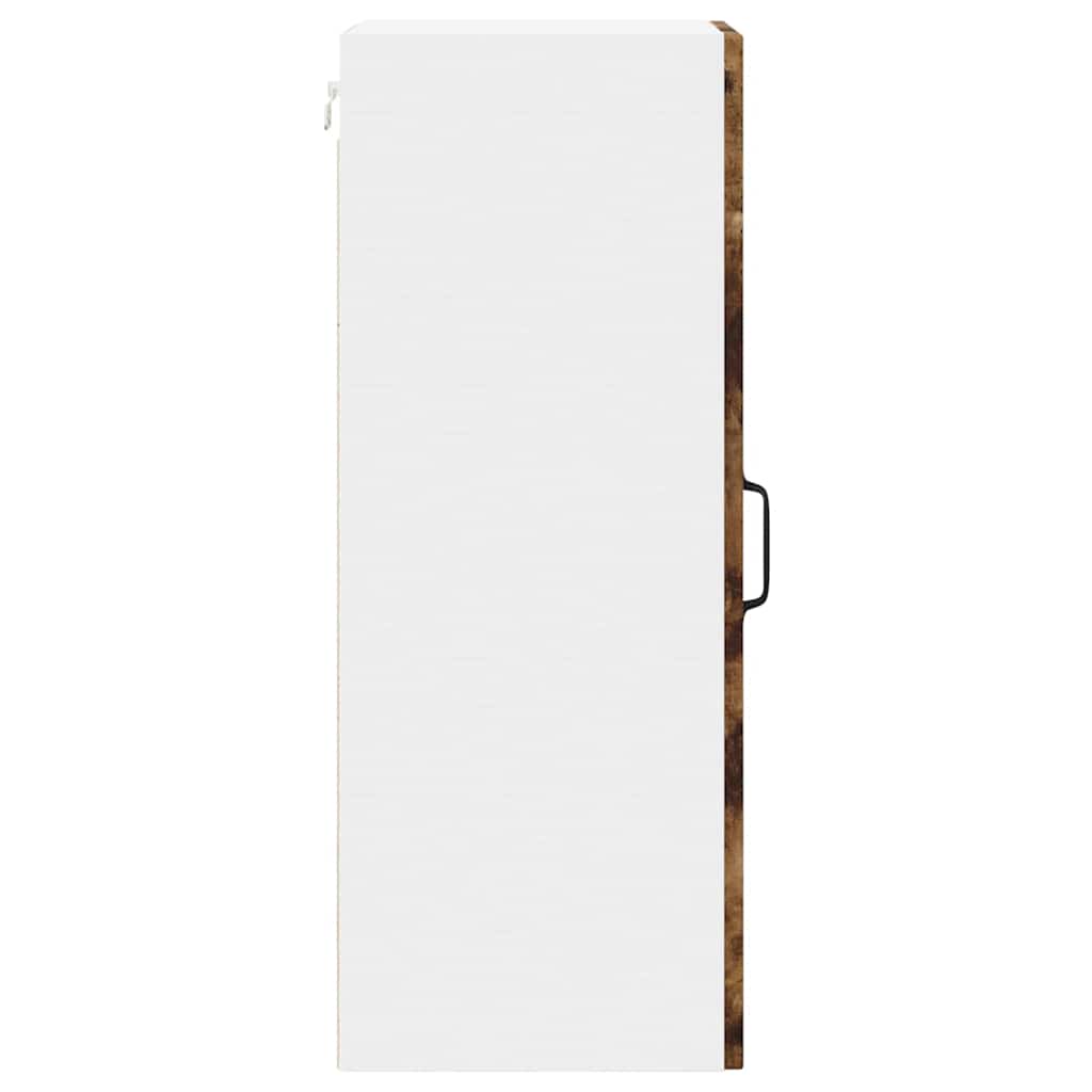 Kitchen Wall Cabinet with Door 2 pcs Smoked Oak 30 x 31 x 80 cm
