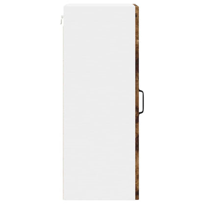 Kitchen Wall Cabinet with Door 2 pcs Smoked Oak 30 x 31 x 80 cm