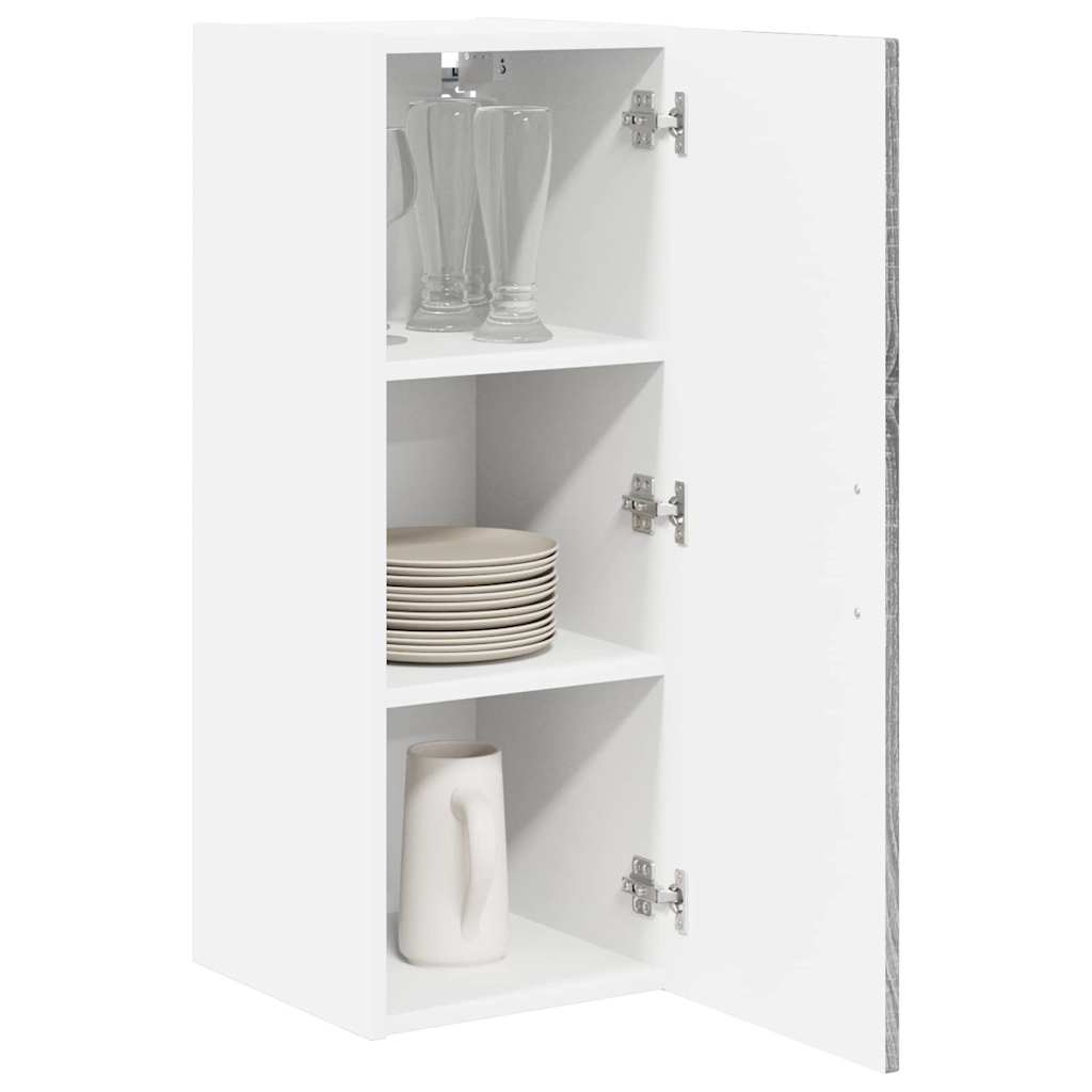 Kitchen Wall Cabinet with Shelf Grey Sonoma 30 x 31 x 80 cm