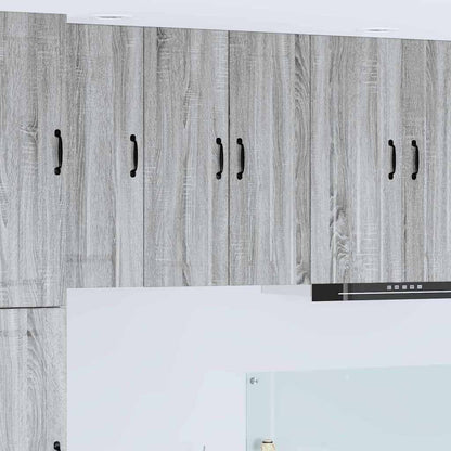 Kitchen Wall Cabinet 2 pcs Grey Sonoma 30 x 31 x 80 cm