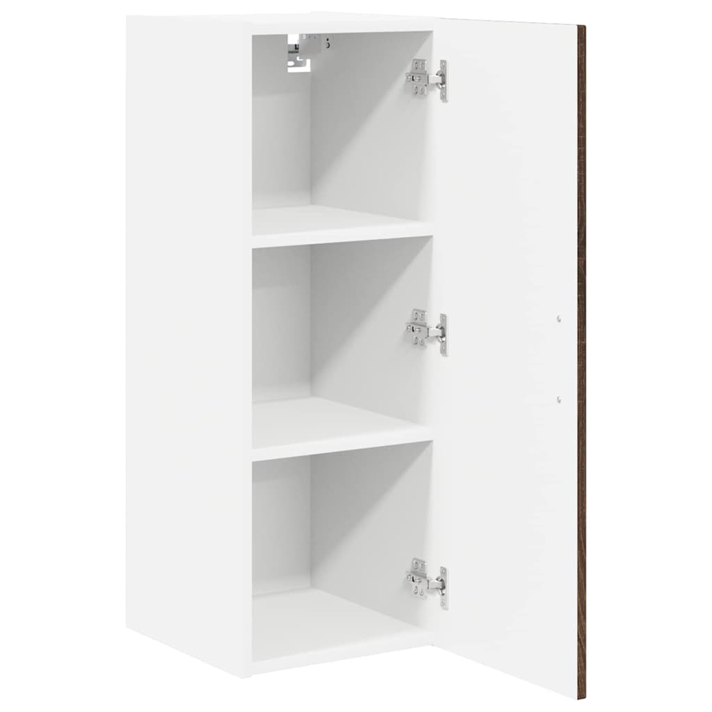 Kitchen Wall Cabinet with Shelf 2 pcs Brown Oak 30 x 31 x 80 cm