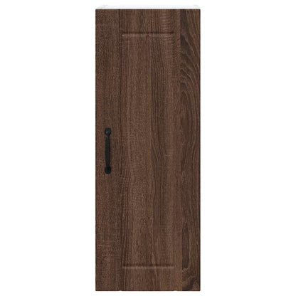 Kitchen Wall Cabinet with Shelf 2 pcs Brown Oak 30 x 31 x 80 cm