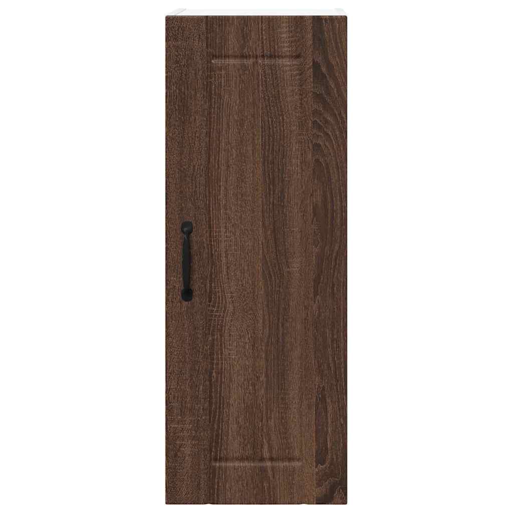 Kitchen Wall Cabinet with Shelf 2 pcs Brown Oak 30 x 31 x 80 cm