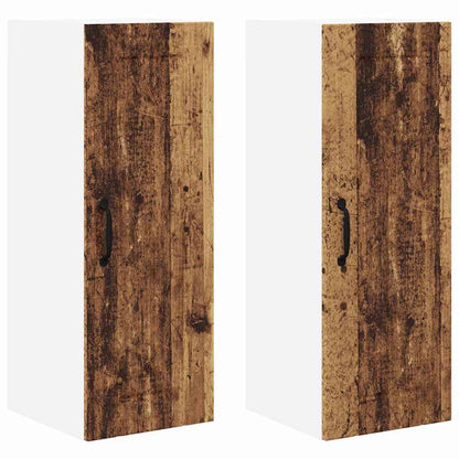 Kitchen Wall Cabinet with Shelf 2 pcs Old Wood 30 x 31 x 80 cm