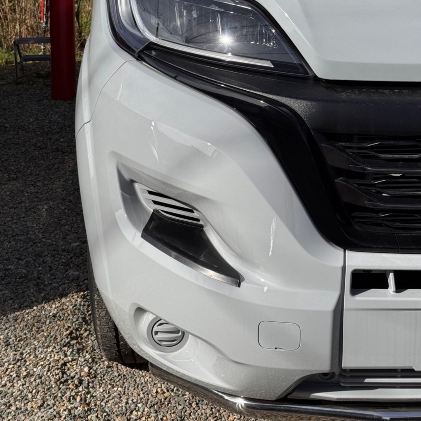 For Citroën Relay Front Bumper Foot Plate Protectors – Black, Set of 2 | Van-X