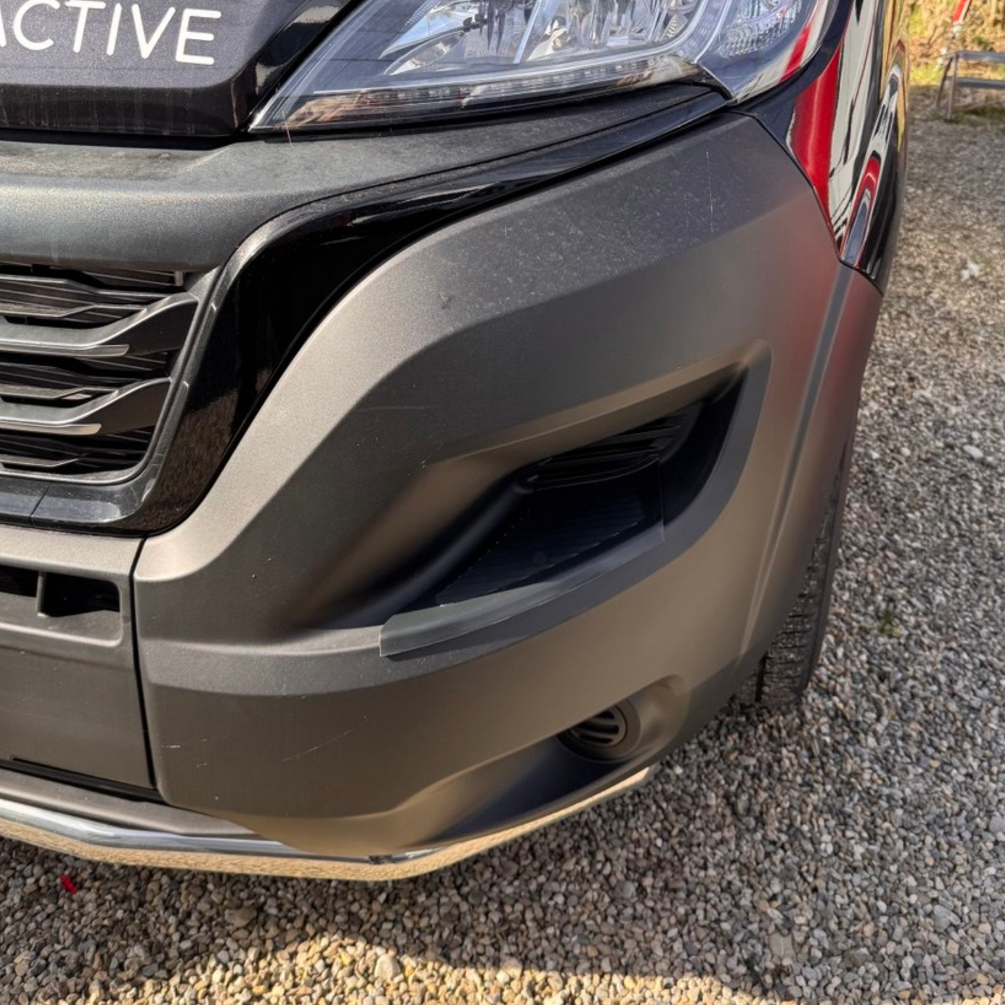 For Vauxhall Movano Front Bumper Foot Plate Protectors – Black, Set of 2 | Van-X