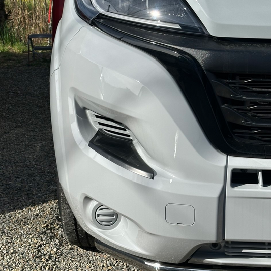 For Peugeot Boxer Front Bumper Foot Plate Protectors – Black, Set of 2 | Van-X