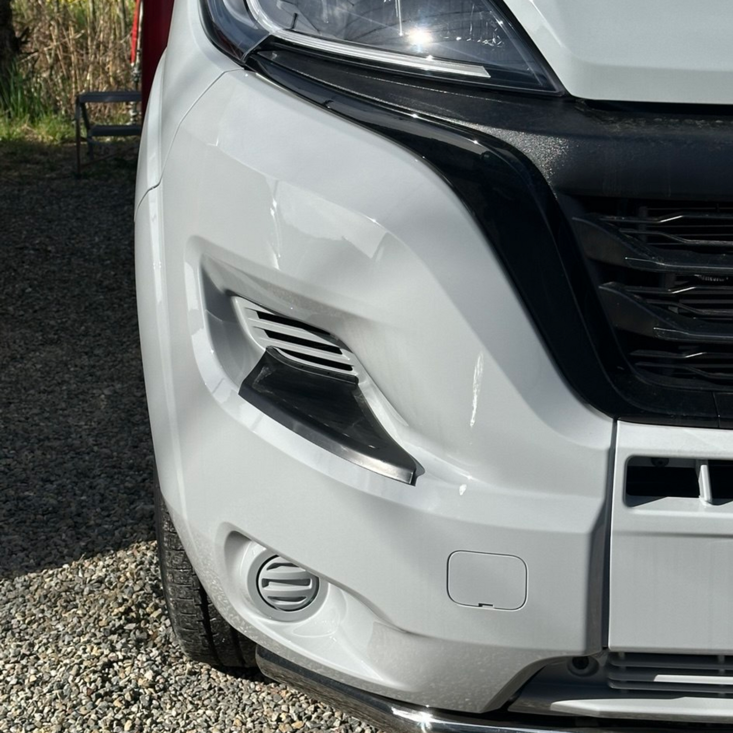 For Citroën Relay Front Bumper Foot Plate Protectors – Black, Set of 2 | Van-X