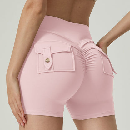 Pocket Fitness Sports Yoga Shorts