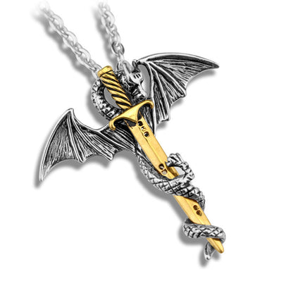 Men’s Viking Double Axe, snake bone & scorpion Chain