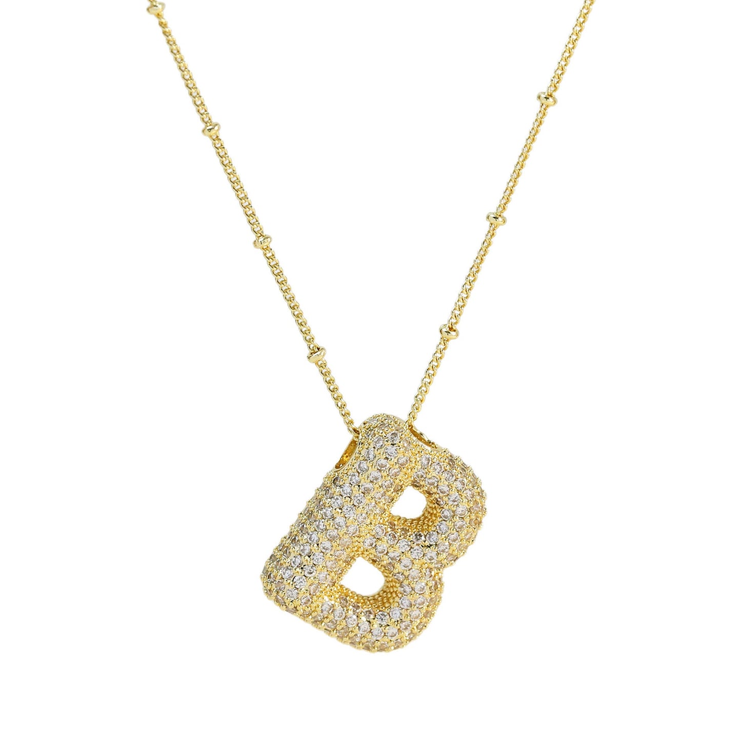 Bubble Balloon A-Z Letter Pendant Necklace