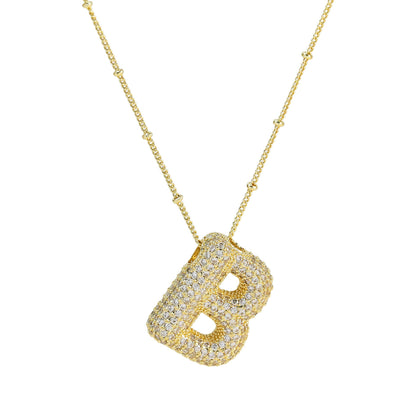 Bubble Balloon A-Z Letter Pendant Necklace