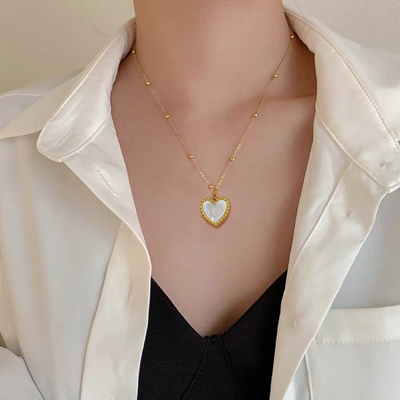 Heart-Shaped Titanium Steel Love Necklace