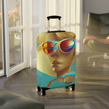 Retro Cool Blue – Protective Suitcase Cover