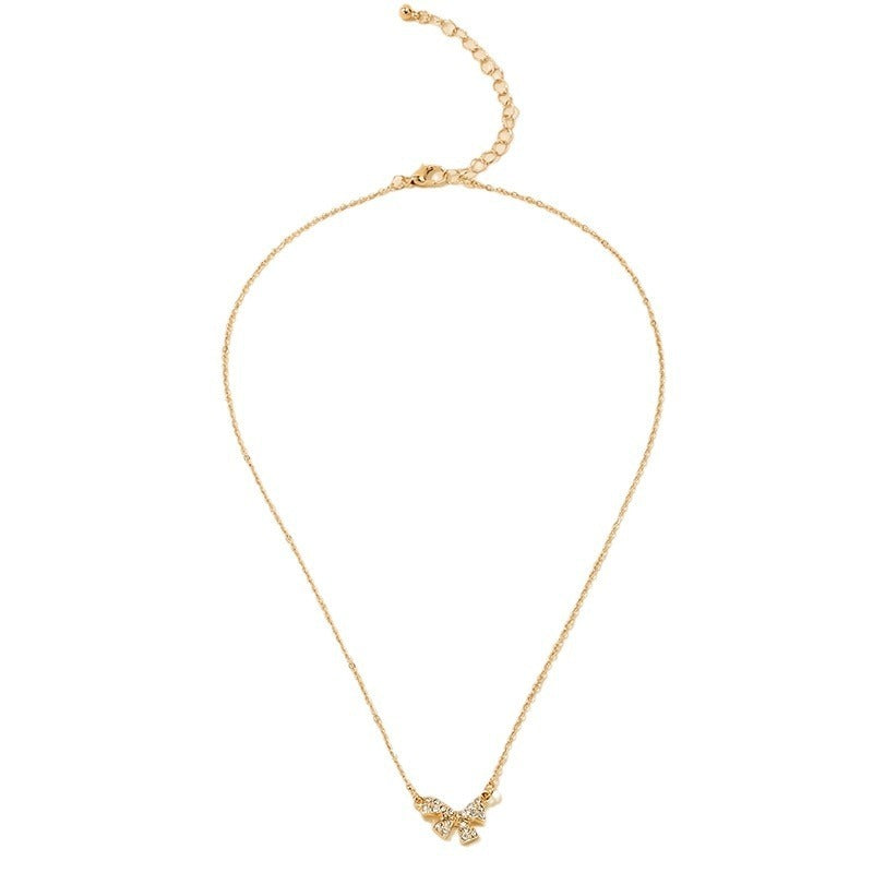 Sweet Light Luxury Bow Necklace for