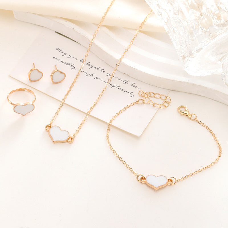 Love Heart Jewellery Women's Set