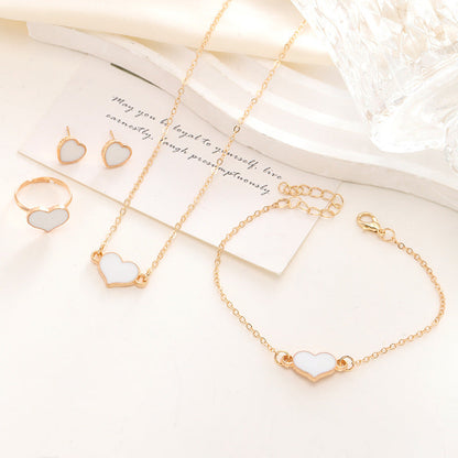 Love Heart Jewellery Women's Set
