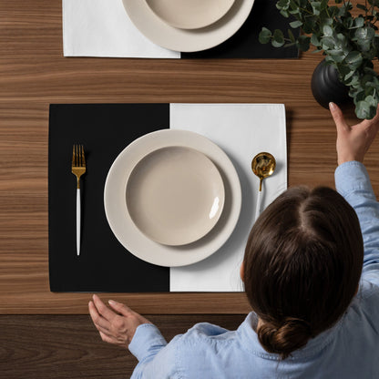 Half Black Half White - Placemat Set