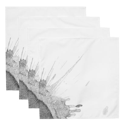 Watercolour Grey Splash - Cloth Napkin Set