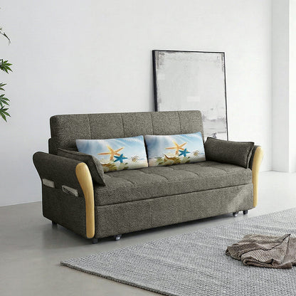 SB152 Two Seater Sofa Bed, Blue