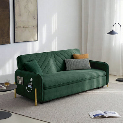 Aditi Two Seater Sofa Bed, Green