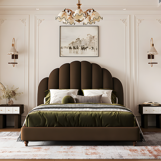 Cassian Small Double Bed, King Size Bed, Flannelette