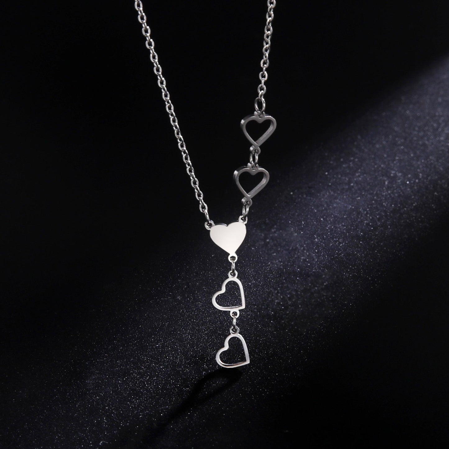 Love 5 Heart Pendant Necklaces