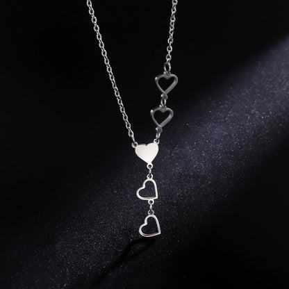 Love 5 Heart Pendant Necklaces