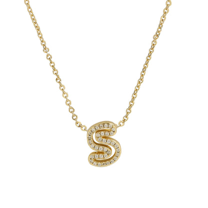 Gold-Plated A–Z English Letter Pendant Necklace