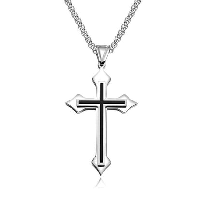 Stainless Steel Cross Pendant Necklace