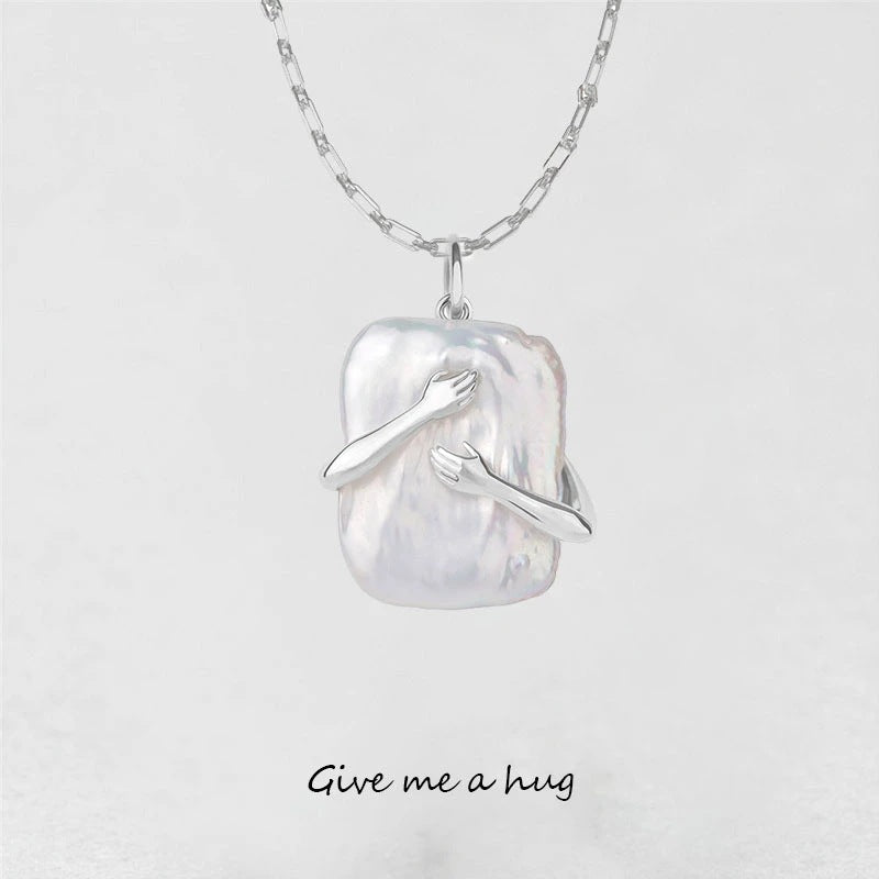 Baroque Pearl Couple Pendant Necklace
