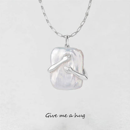 Baroque Pearl Couple Pendant Necklace