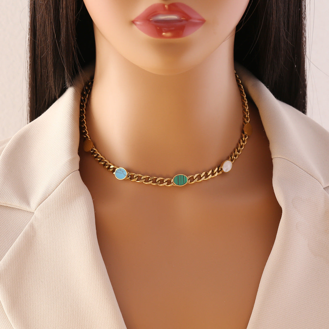 Elegant Heart & Butterfly Stainless Steel Necklace